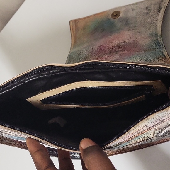 ♡♤Hostpick ♡♤Vintage SMDC Hand painted genuine Leather  CROSSBODY BAG - Picture 7 of 13